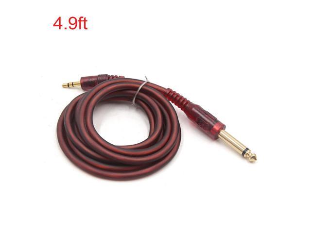4.9ft Length 1/8 Inch Male to 1/4 Inch Male TRS Car Stereo Audio Cable Amplifier Cord