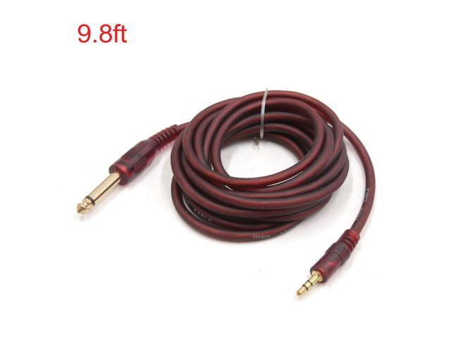 9.8ft Length 1/8 Inch Male to 1/4 Inch Male TRS Car Stereo Audio Cable Amplifier Cord