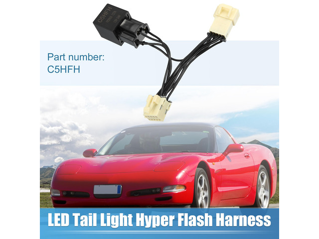 LED Bypass Flash Harness C5HFH for Corvette Envy C5 1997-2004 with LED Bypass Harness Relay TPA Connector Fix Signal Super Fast Flash Tail Light...