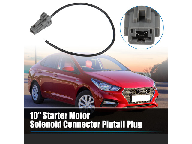 10' Starter Motor Solenoid Connector Pigtail Plug Repair Harness for Hyundai Accent Azera Elantra Entourage Equus Kona Santa Fe Sonata Tiburon...