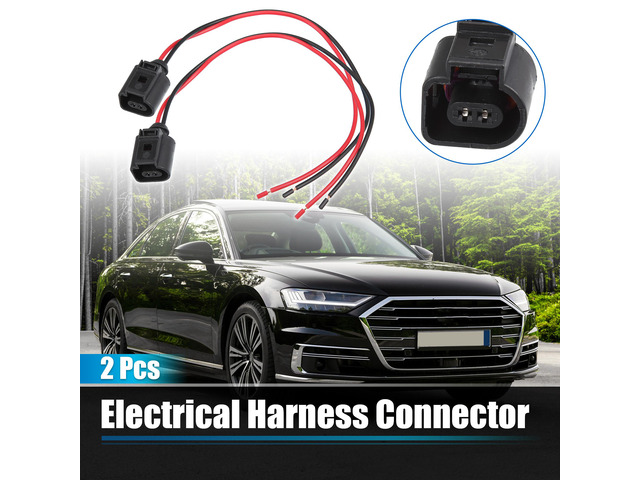 2 Pcs Car Electrical Harness Connector for Audi A5 A8 R8 RS5 S5 S8 for Volkswagen Jetta Golf MK4 MK5 Beetle 2-Pin Pigtail Plug Wiring Connector...