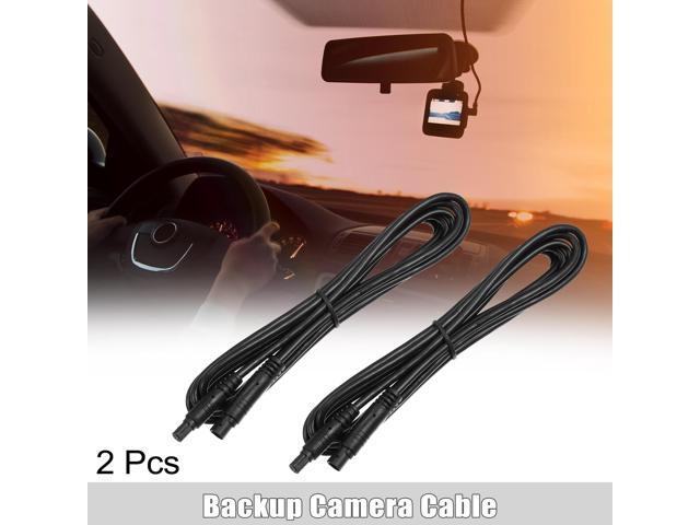 2 Pcs 5 Pin 6.56ft 200cm Backup Camera Extension Cable Dash Camera Cord Wires Car Rear View Camera