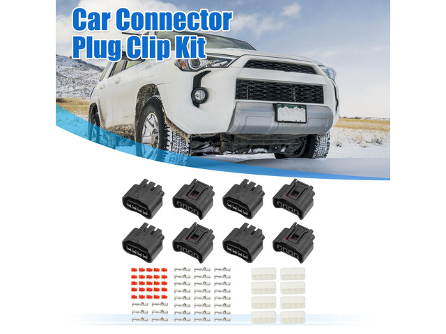 8 Set 4 Pin No.9098011885 Ignition Coil Connector Adapter Plug Clip Kit Replacement for Scion XB 2004-2006