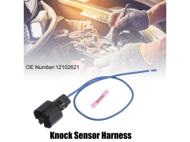 Knock Sensor Harness, Multi-Purpose Pigtail Knock Sensor Connector Wiring, for Chevrolet Camaro, Plastic, No.12102621, Black, 1 Set