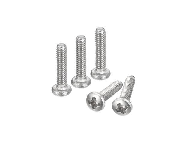 #2-56x3/8' Pan Head Machine Screws, 304 Stainless Steel 18-8 Screw, Phillips Drive, Fully Threaded, Bright Finish, Pack of 200