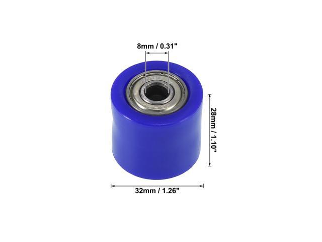 8mm Chain Pulley Roller Slider Wheel Guide for Motorcycle Street Bike ATVs Blue