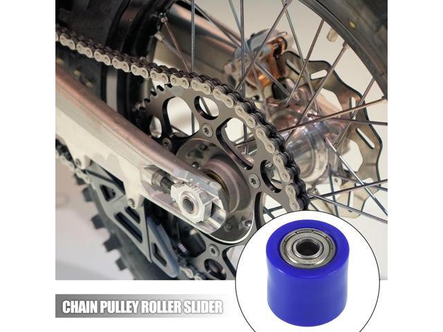 8mm Chain Pulley Roller Slider Wheel Guide for Motorcycle Street Bike ATVs Blue