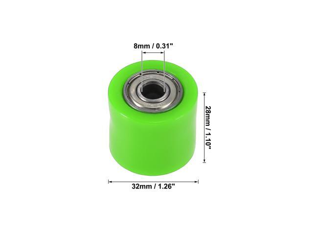 8mm Chain Pulley Roller Slider Wheel Guidefor Motorcycle Street Bike ATVs Green