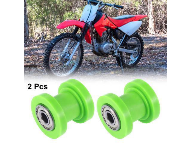 2 Pcs 8mm Chain Tensioner Roller Slider Pulley Wheel Idler for Motorcycles Dirt Pit Bike Green