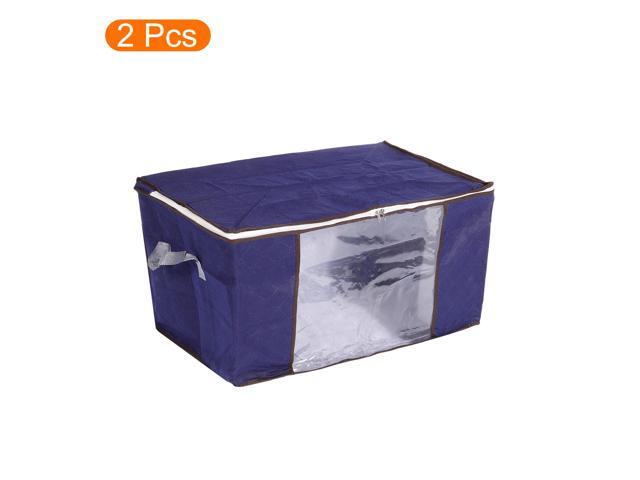Clothes Storage Bag 2pcs, Clothes Storage Bins Foldable Closet Organizers Storage Containers with Reinforced Handles for Comforters, Blankets,...