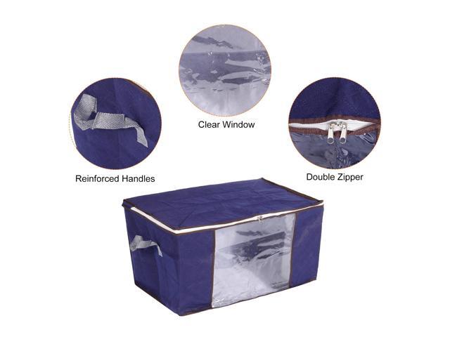 Clothes Storage Bag 2pcs, Clothes Storage Bins Foldable Closet Organizers Storage Containers with Reinforced Handles for Comforters, Blankets,...