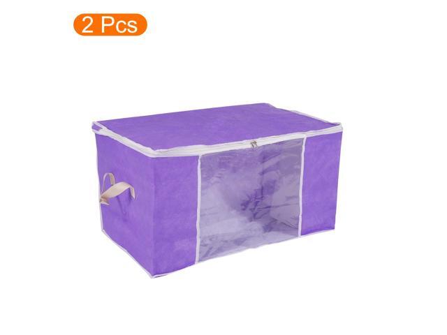 Clothes Storage Bag 2pcs, Clothes Storage Bins Foldable Closet Organizers Storage Containers with Reinforced Handles for Comforters, Blankets,...
