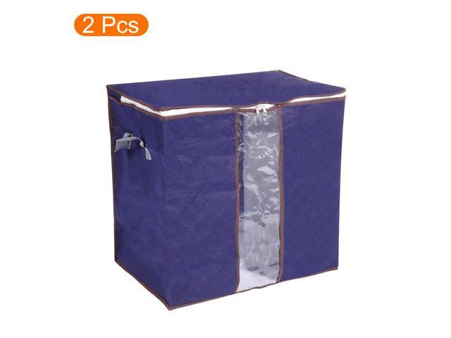 Clothes Storage Bag 2pcs, Clothes Storage Bins Foldable Closet Organizers Storage Containers with Reinforced Handles for Comforters, Blankets,...