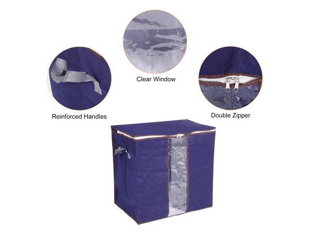 Clothes Storage Bag 2pcs, Clothes Storage Bins Foldable Closet Organizers Storage Containers with Reinforced Handles for Comforters, Blankets,...
