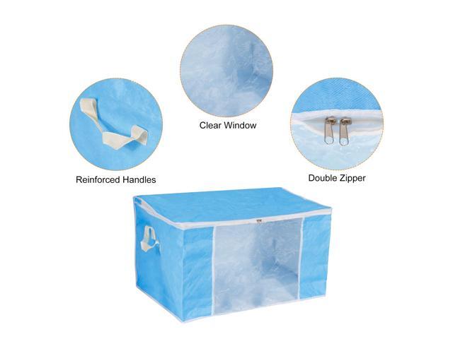 Clothes Storage Bag 2pcs, Clothes Storage Bins Foldable Closet Organizers Storage Containers with Reinforced Handles for Comforters, Blankets,...