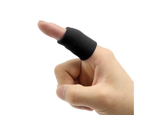 10pcs Black Cotton Stretch Sport Anti-dislocation Protect Finger Sleeve Support