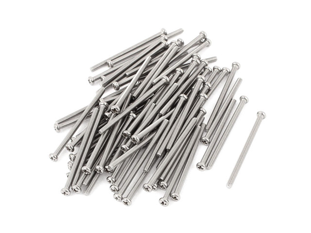 M2.5 x 40mm 304 Stainless Steel Crosshead Phillips Round Head Screws Bolt 60pcs