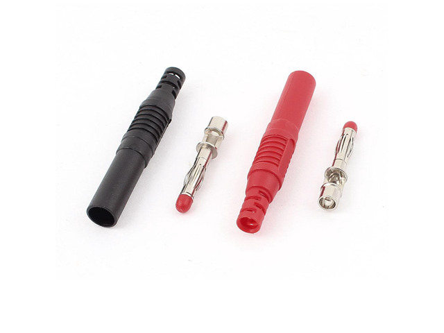 2pcs Soldering Type DIY 4mm Shrouded Test Plug Banana Connector