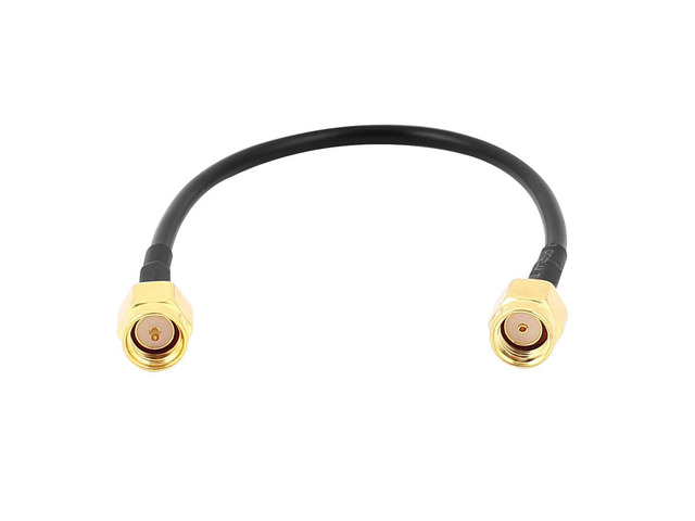 SMA-J Male to RP-SMA-J Female RG174 Coaxial Cable Pigtail 15cm