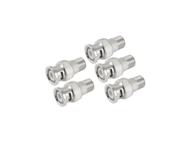 Unique Bargains RG59 RG6 Cable F type Female Jack to BNC Male Plug RF Coax Connector 5 Pcs