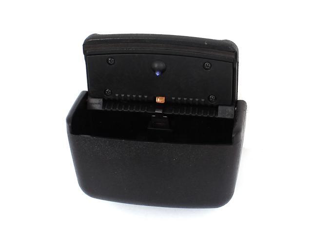 Portable Plastic Rectangle Designed Smokeless Ashtray for Car, with Blue LED Light, Black