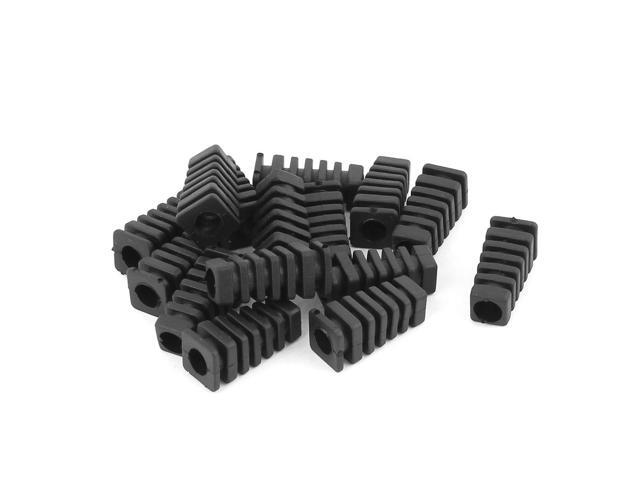 15 Pcs Rubber Strain Relief Cord Boot Guard Wire Cable Sleeve Hose 27mm x 7mm
