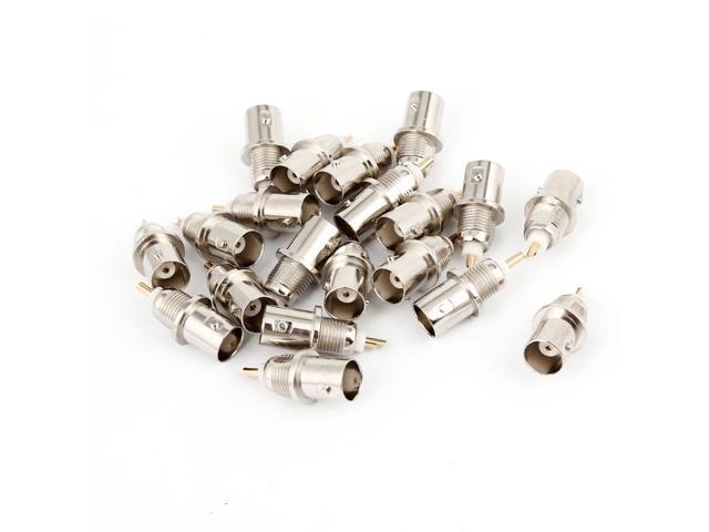 Unique Bargains 20pcs BNC Chassis Panel Mount Female Plug Socket Straight Adapter Connector
