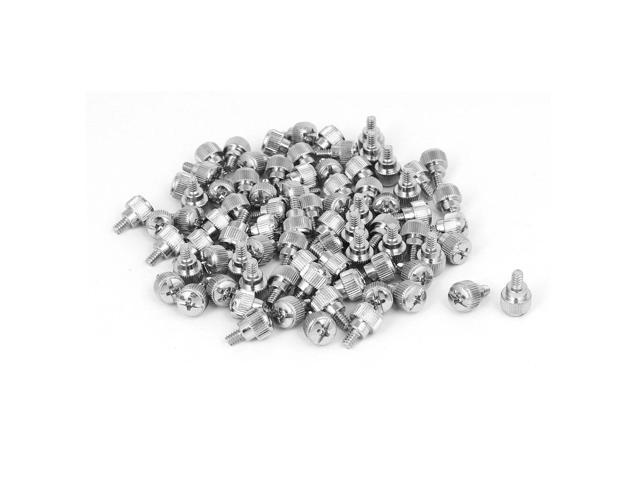 Photos - Other for repair Unique Bargains 6#-32 Nickel Plated Knurled Phillips Head Thumb Screw 80pcs for Computer P 