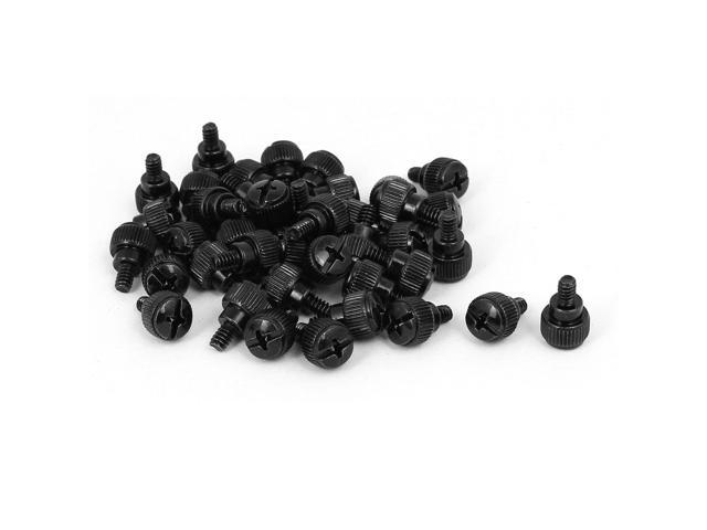 Photos - Other for repair Unique Bargains Computer PC Case Black Zinc Plated Knurled Phillips Head Thumb Screw 6#-32 