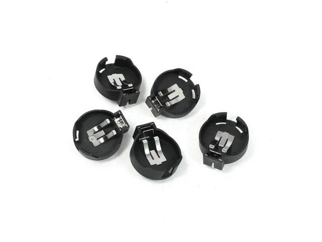 5 Pcs Lithium Button Battery Holder Case Black for CR2450 LIR2450