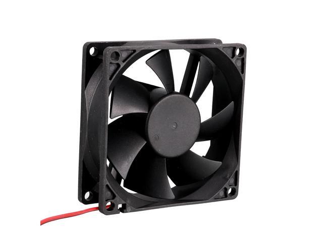 DC12V 0.25A 80x80x25mm 7 Vanes Coolant Cooler Fan for Computer w 2Terminals Wire
