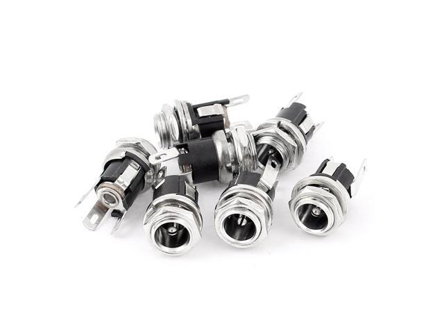 7 Pcs 5.5x2.1mm DC Power Supply Jack Socket Female Panel Mount Connector