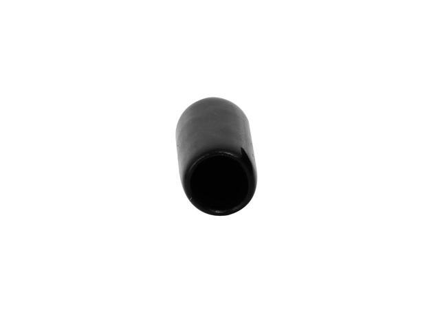 5mm Inner Dia Rubber Hose End Cap Screw Thread Protector Cover Black 100pcs