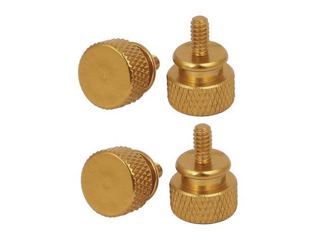 Photos - Other for repair Unique Bargains Computer PC Case Fully Threaded Knurled Thumb Screws Gold Tone 6#-32 4pcs 