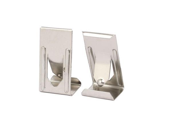 26mmx14mm Picture Photo Frame Metal Spring Turn Clip Hanger Siver Tone 100pcs
