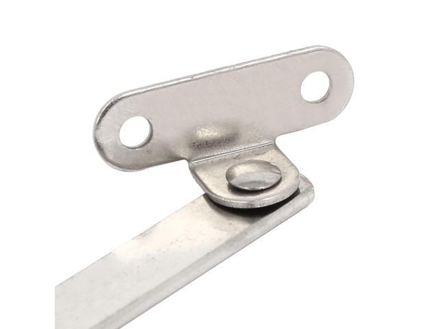 Unique BargainsCupboard Furniture Metal Lid Support Hinge Stay Silver Tone 220mm Length 2pcs