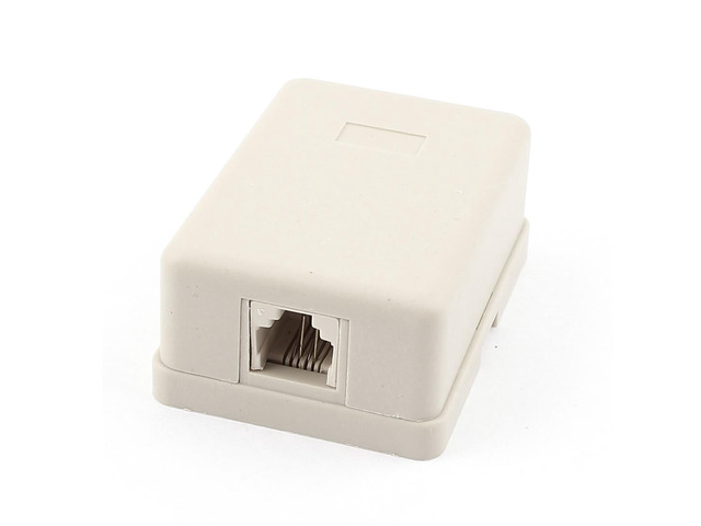 RJ11 6P4C Single Port Female Socket US Telephone Cable Adapter Junction Box