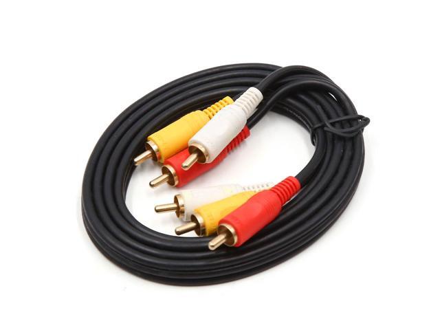 1.5m 3RCA to 3RCA Male to Male Composite Audio Video AV Extention Cord Cable