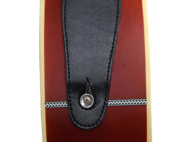 Faux Leather End National Style Adjustable Guitar Shoulder Strap Bass Belt Green