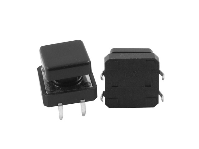 Unique Bargains Unique Bargains 5 x Panel PCB Momentary Tactile Tact Push Button Switch DIP 12 x 12 x 13mm w Cap