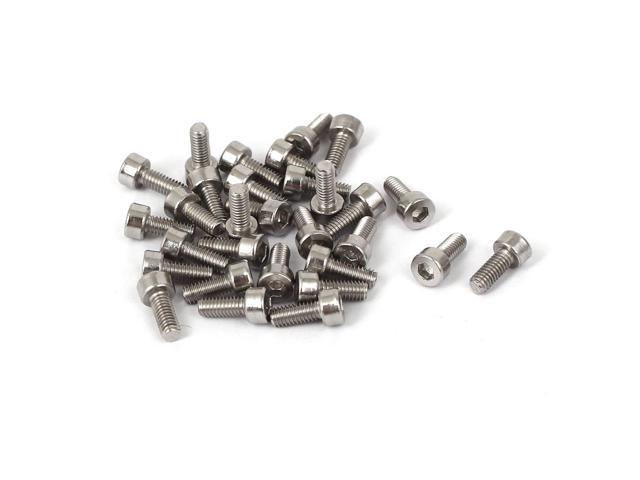 Photos - Other for repair Unique Bargains 30 Pcs M2.5x6mm 316 Stainless Steel Metric Hex Head Bolts Socket Cap Screw 