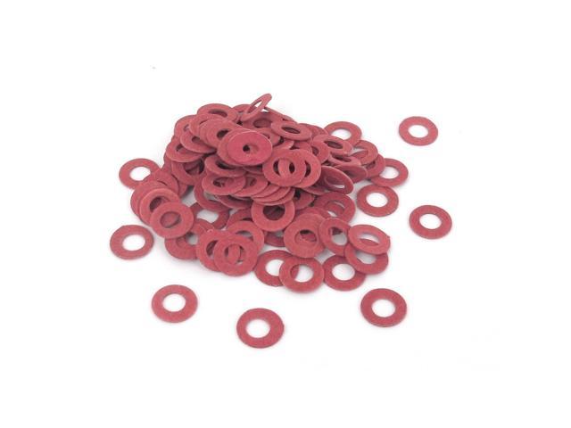 Photos - Other for repair Unique Bargains 4mmx8mmx0.5mm Fiber Motherboard Insulating Gasket Flat Washer Red 100pcs a 