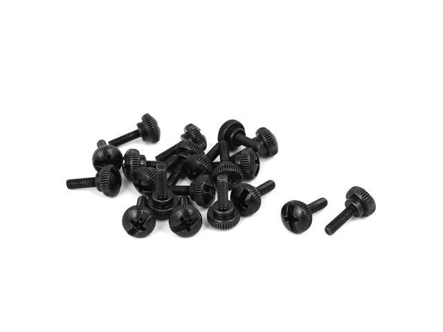 Photos - Other for repair Unique Bargains M3 x 10mm Knurled Phillips Head Thumb Screw Black 20pcs for Computer PC Ca 