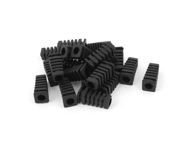 20pcs 27x9x6mm Mini Rubber Square Strain Relief Cord Boot Protector Cable Sleeve