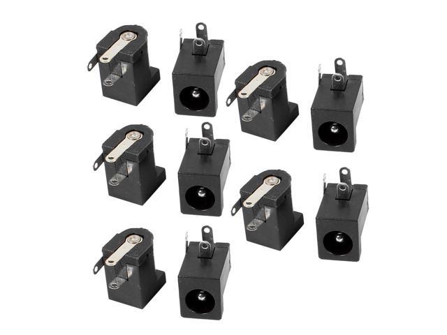 10pcs 3 Pins PCB Mount 5.5x2.5mm Female DC Power Jack Socket Connector DC-005