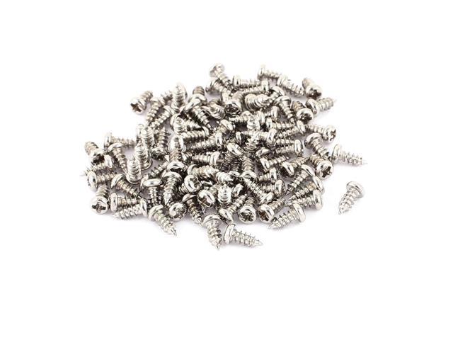 Photos - Other for repair Unique Bargains 100pcs M2.5 x 6mm Stainless Steel Cross pan Head Self Tapping Screws Bolts 