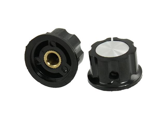Unique Bargains 2 x 6mm Top Dia Plastic Shell Potentiometer Port Volume Rotary Knobs