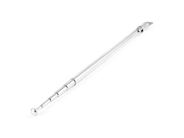 50cm 19.7 6 Section Telescopic Stainless Steel FM Radio Aerial Antenna
