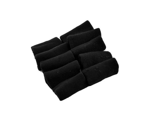 Men Neoprene Elastic Basketball Sports Wrap Finger Sleeves Protector Black 10pcs