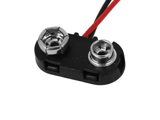 10pcs Wire Connect 9V Battery Clip Connectors Cell Holder Buckles 15cm 6F22